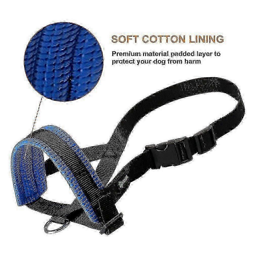 Head Strap Dog Muzzle Prevent From Taking Off By Paws For Small, Medium And Large Dogs S black-01