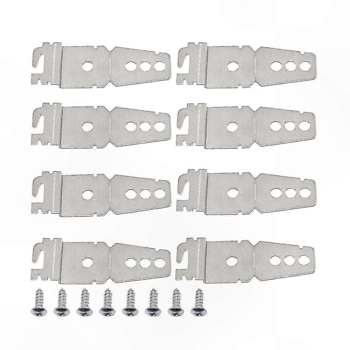 8-Piece Undercounter Dishwasher Mounting Bracket Kit with Screws, Replacement Upper Mount for Dishwashers