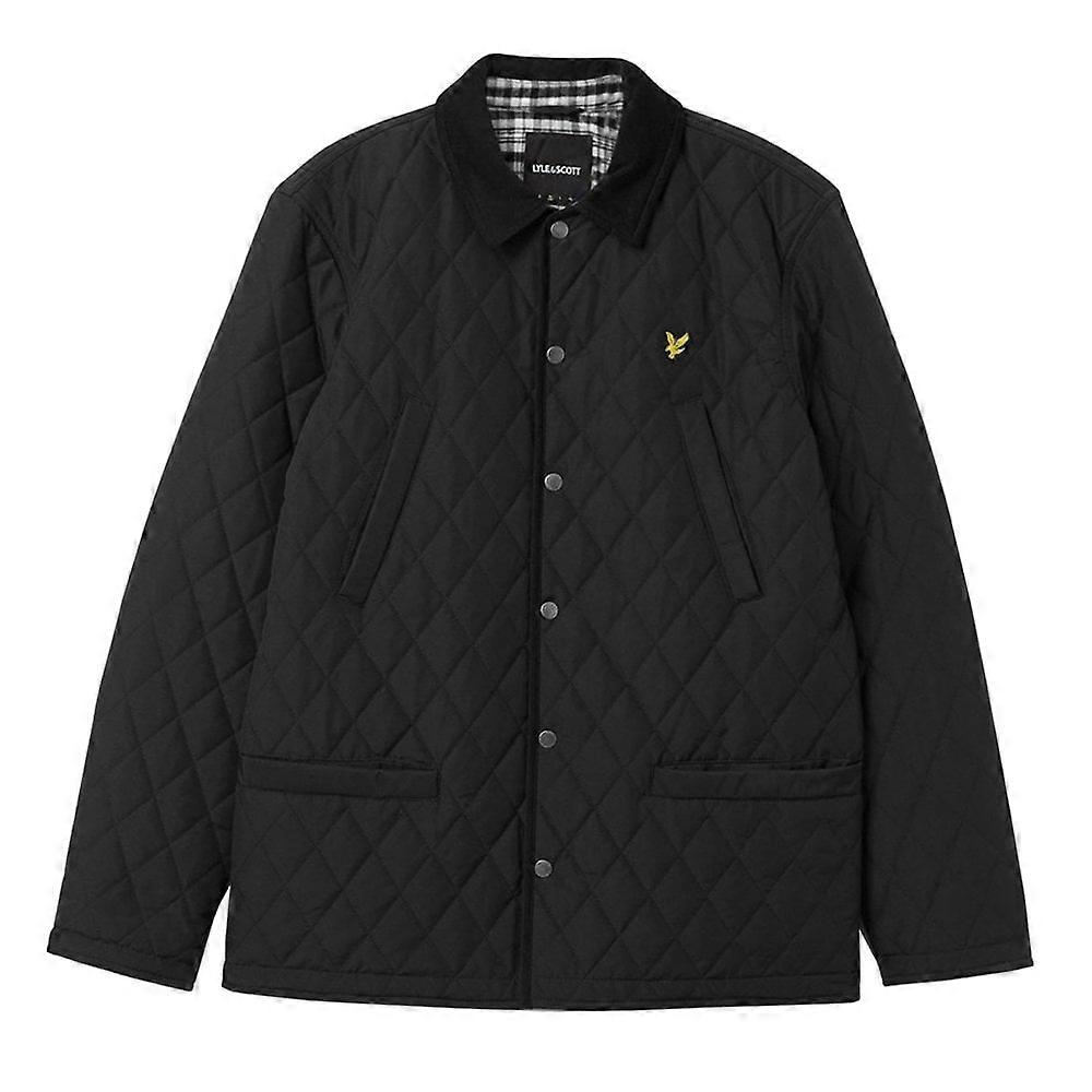 Men's Lyle & Scott | Jk1990v Quilted Collared Cotton Lining Button Down Jacket - Black