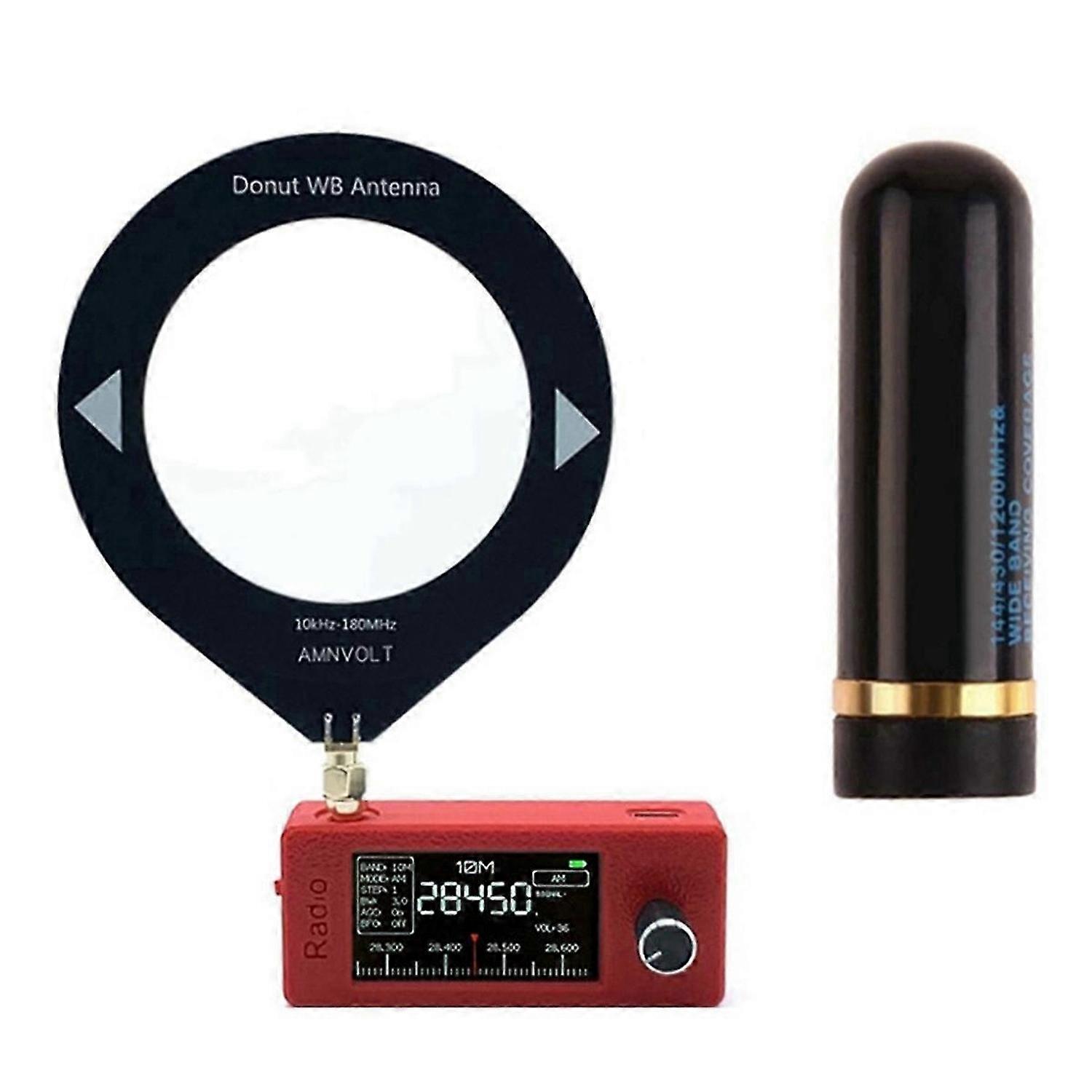 Radio portable de poche avec écran IPS de 1,9 pouces (0,5 kHz à 181 MHz)
