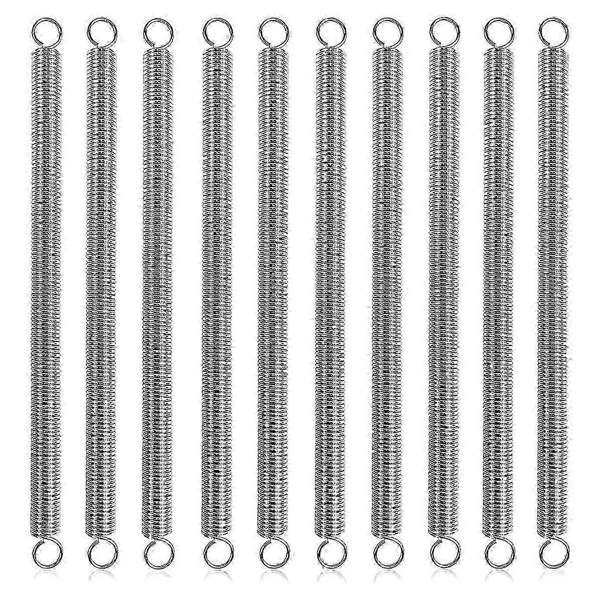 10Pcs Extension Springs 3/8Inx6-1/2In,0.047In Spring Steel Double Hooks compatible Mechanical Repair