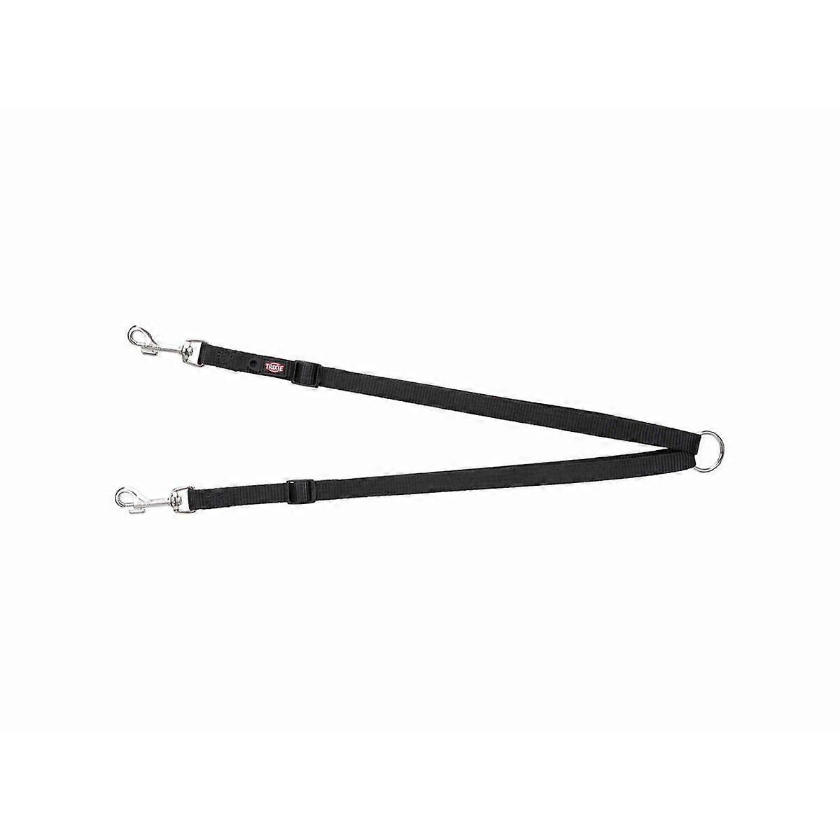 Coupling for 2-dog lead Trixie New Premium Black 40-70 cm XS S M
