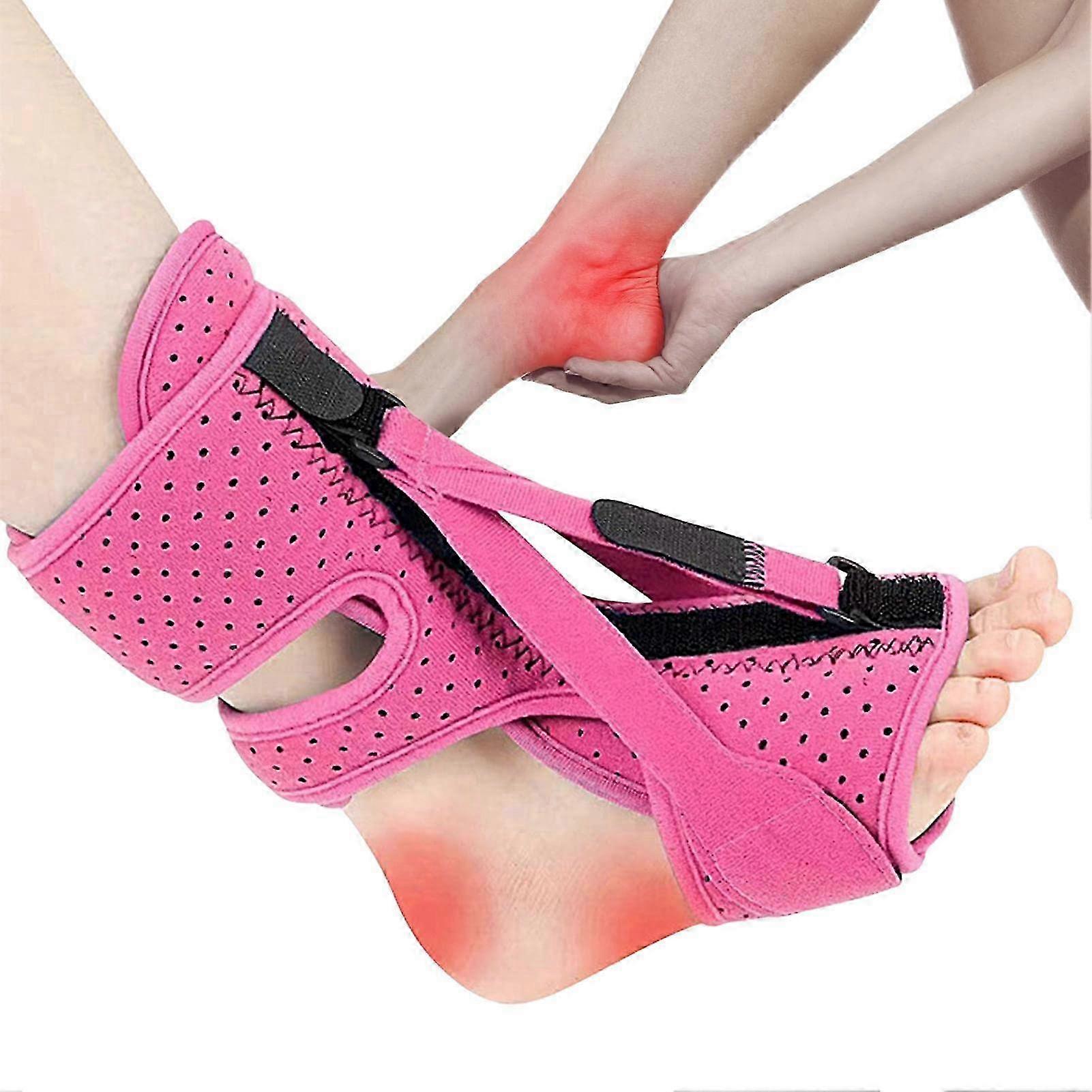 Night Splint Sock with 3 Adjustable Straps for Foot Pain Relief and Breathable Support