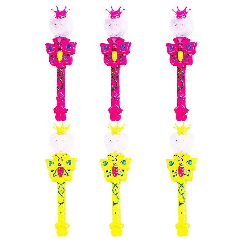 Glowing LED Light Up Wand for Kids Playing 6Pcs Colorful Butterfly