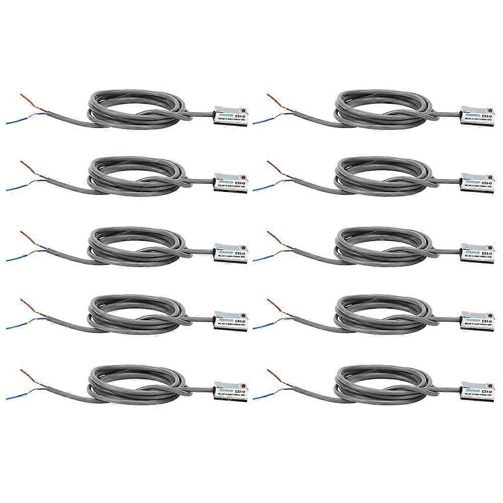 10Pcs Magnetic Switch CS1U 10W Reed Pneumatic Cylinder on off for SI.SU.SC.JSI.MI.MA50‑63