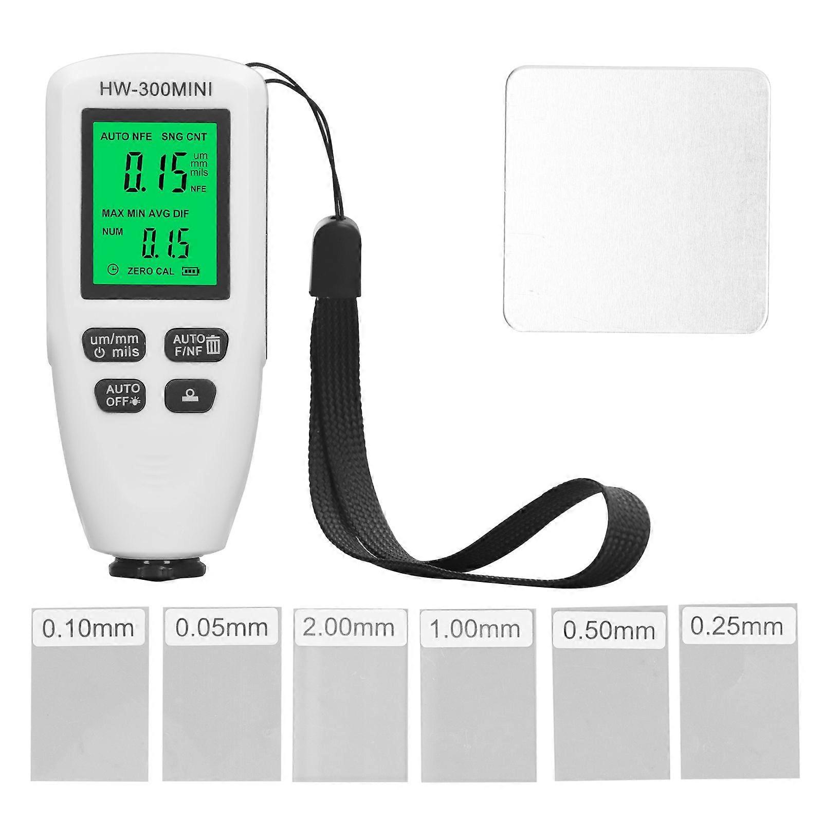 Car Coating Gauge Digital Automotive Paint Thickness Meter 02000um F NF Automatic Detection Zero Calibration White