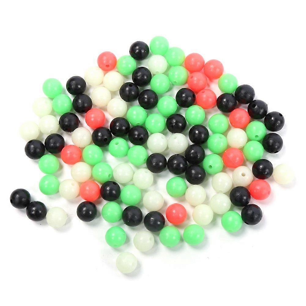 400pcs Rock Fishing Luminous Spacer Beads Colour Mixture Lure Soft Bait Accessory