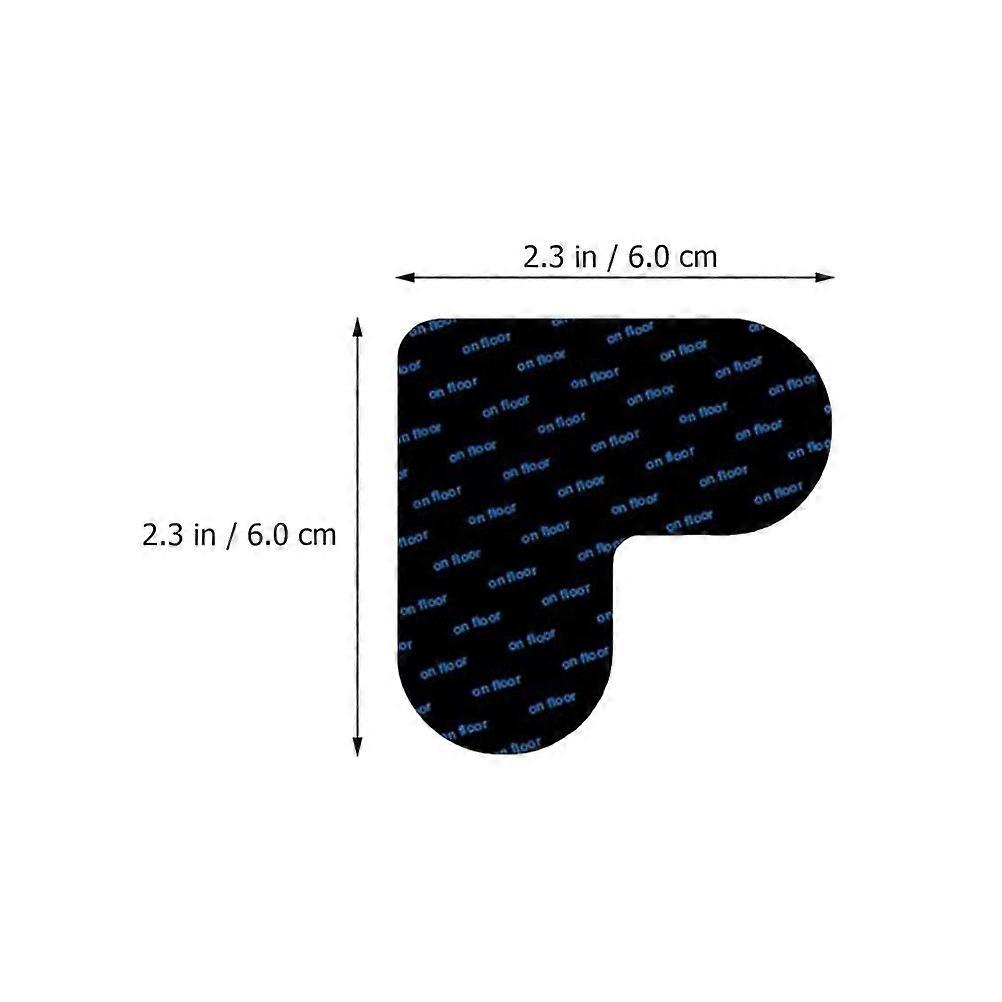 Double Sided Heart Rug Tape for Home Use 48Pcs Black Carpet Tape