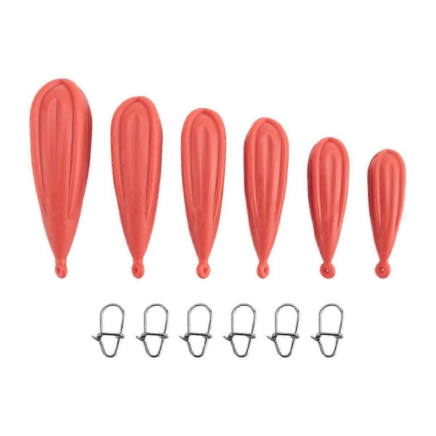 Fishing Practice Plug Fishing Casting Plug Rubber Practice Plug,6Pcs