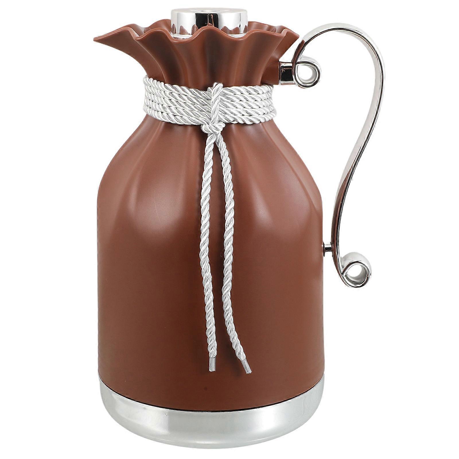 Insulated Tea Carafe for Home Use with Glass Liner 1L Thermal Coffee Carafe