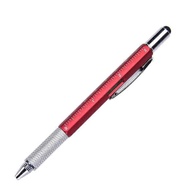 Multi Function Touch Screen Stylus Pen with Spirit Level Ruler Screwdrivers Tool