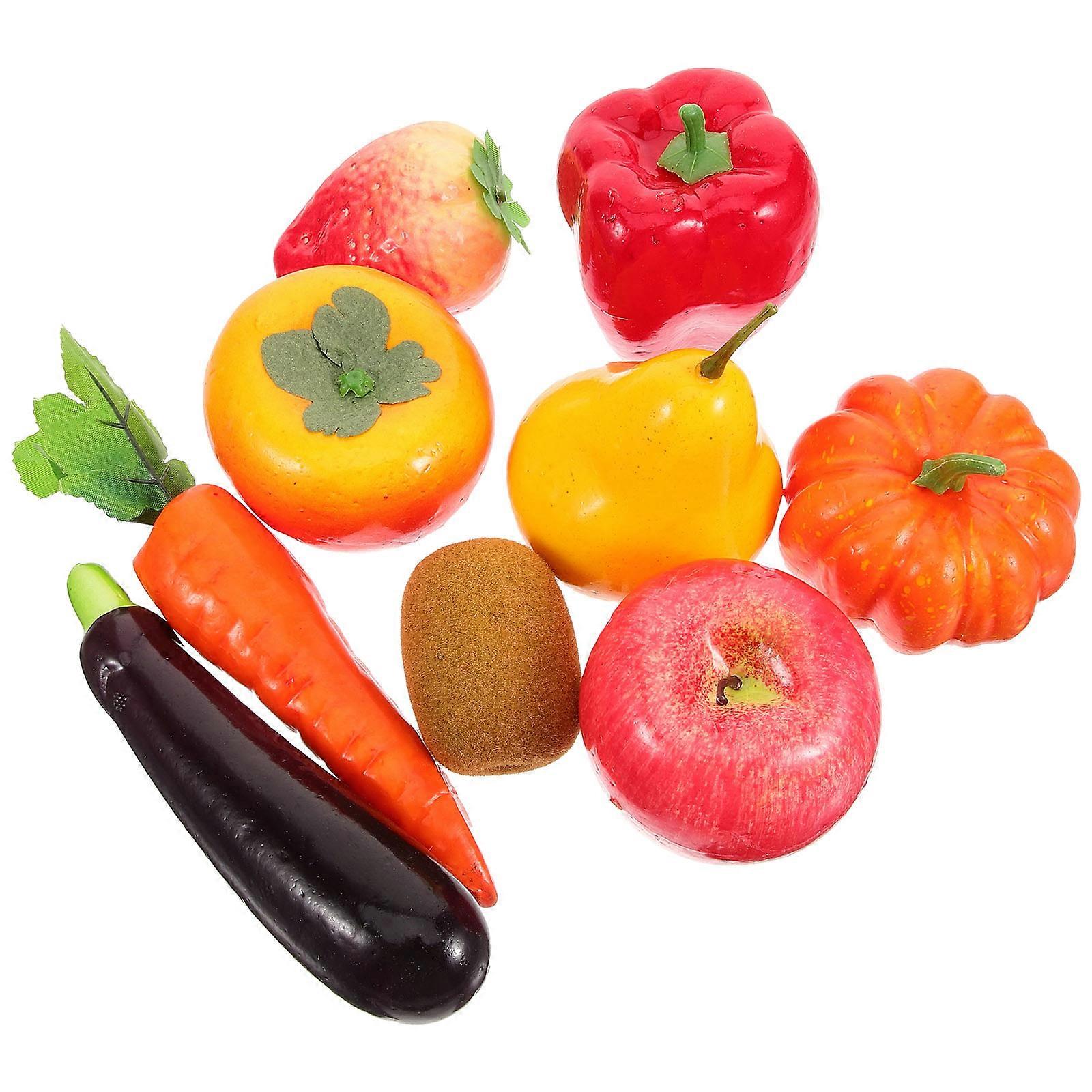 Simulated Vegetables Models 9Pcs Display Decoration Artistic Creation Assorted Color Construction