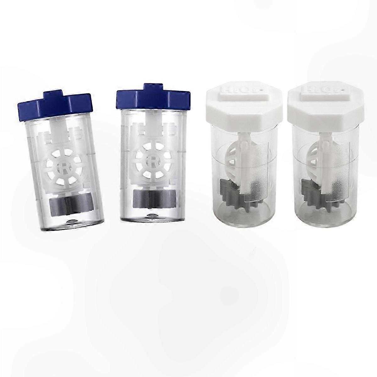 4-Pack Lens Cleaner Case for Peroxide Disinfection and Storage Solutions