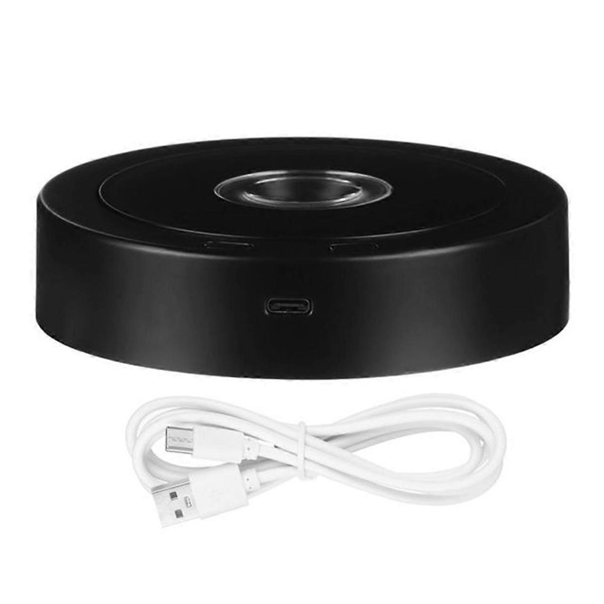 Led Rotating Display Stand Base for Crystals Lighted Base(Black)