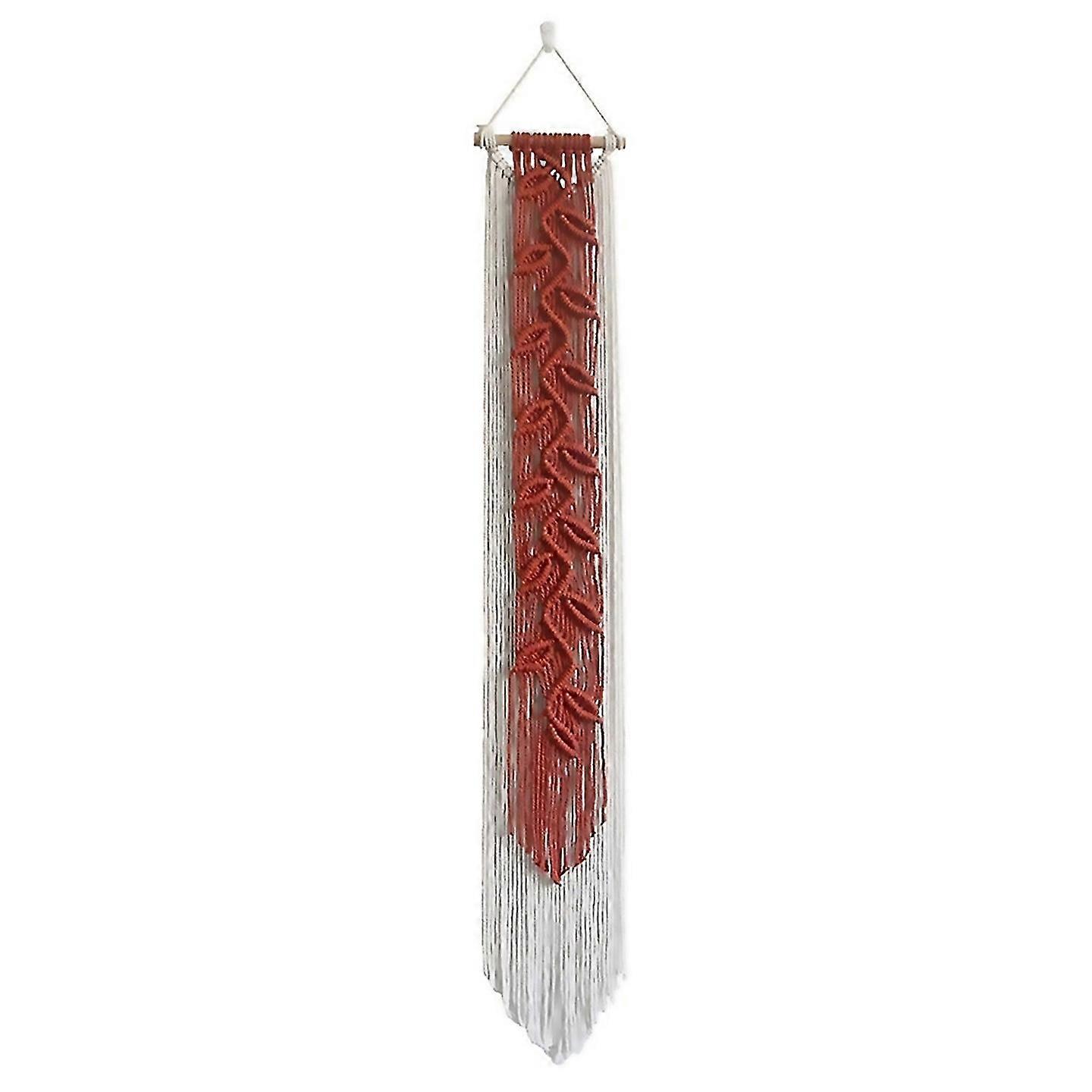 For Nordic Leaf Woven Macrame Tapestry Hanging Boho Tassel Wall Hanging
