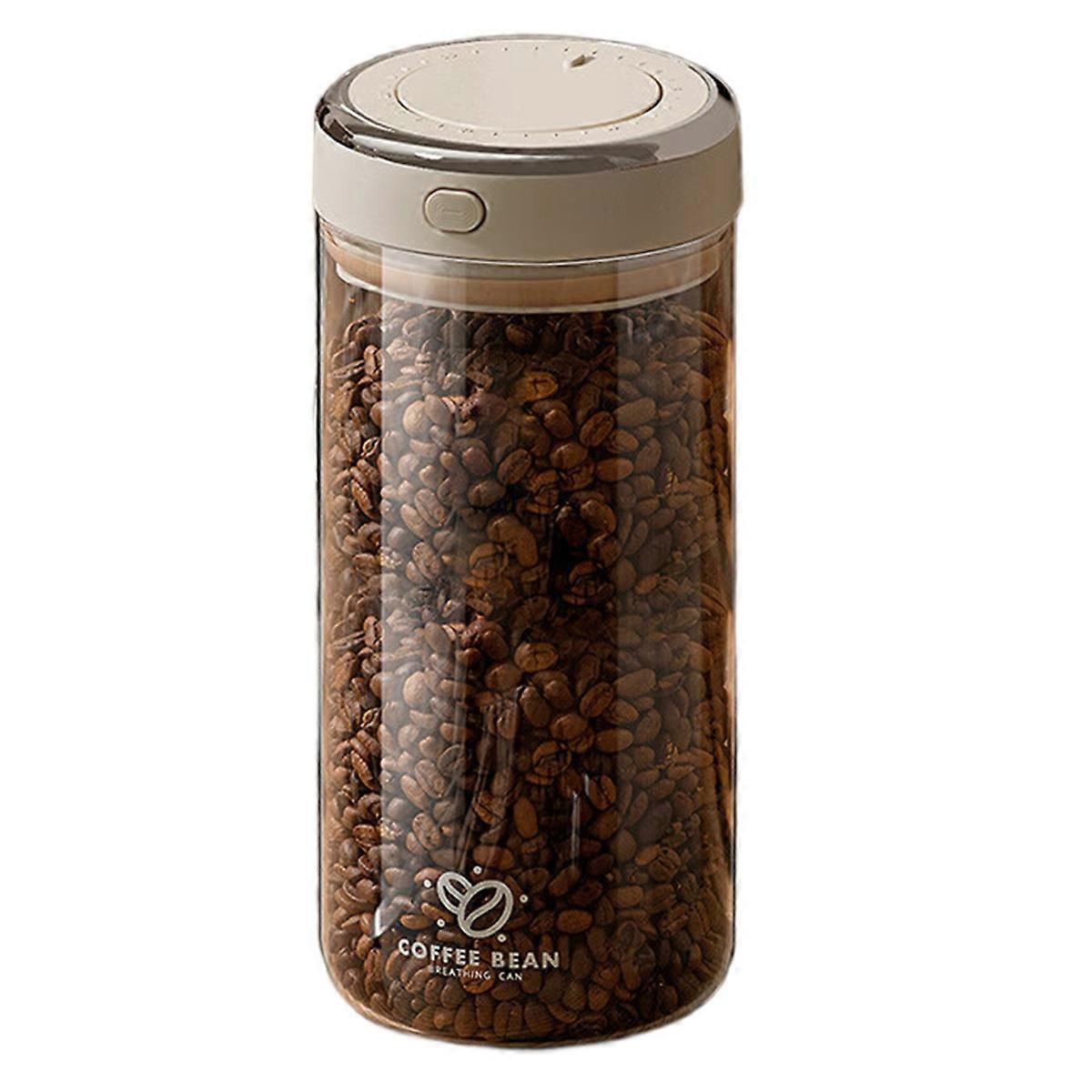 Coffee Bean Storage Container Lid with One-Way Valve Seal Date Tracker for Coffee Other Foods Coffee Bean Storage Jar C