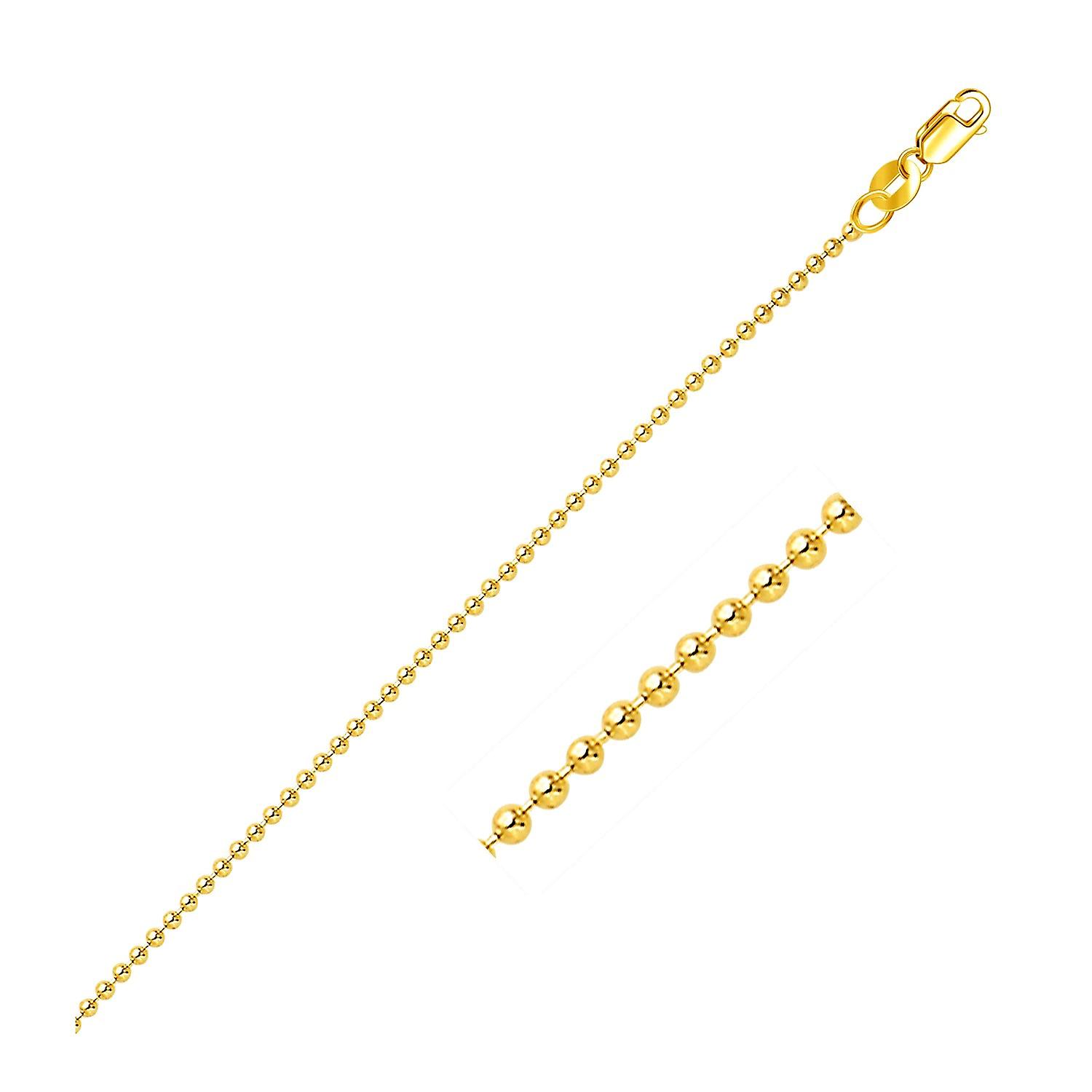 14k geelgouden kraalketting 1,5 mm