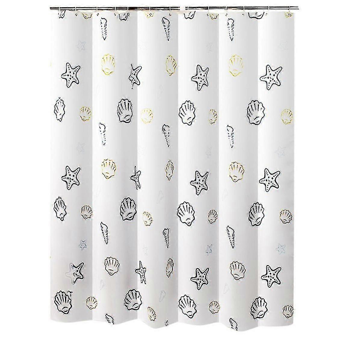 Thickened Sealing For Seashell Pattern Starfish Shower Curtain