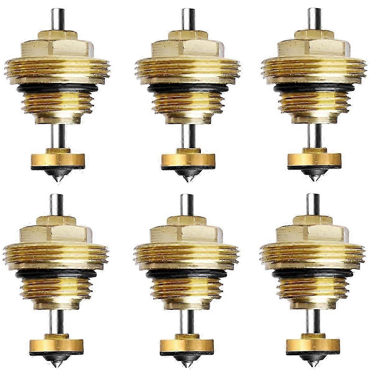 Underfloor Heating Manifold Valve Core Pack of 6 with M30 Thread for UK Central Heating Systems