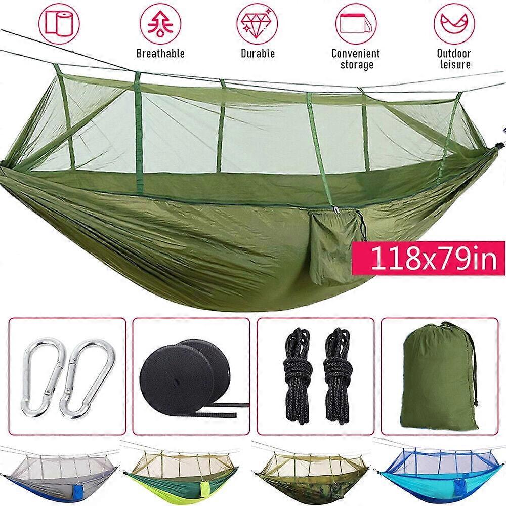 660lbs Double Person Camping Hammock Tent with Mosquito Net Hanging Bed Portable