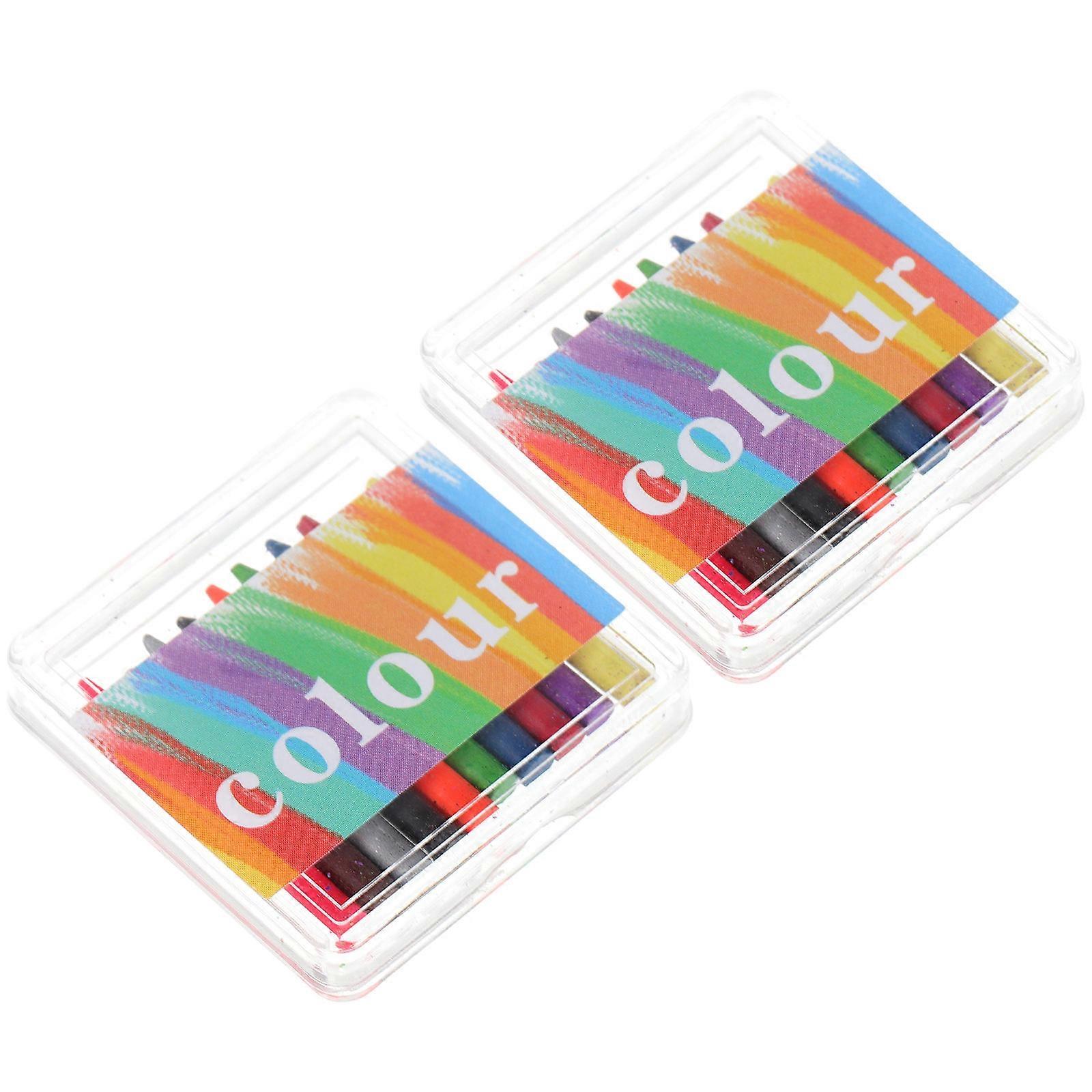 Mini Crayons for Decoration 8 Boxes of Miniature Colorful Crayons