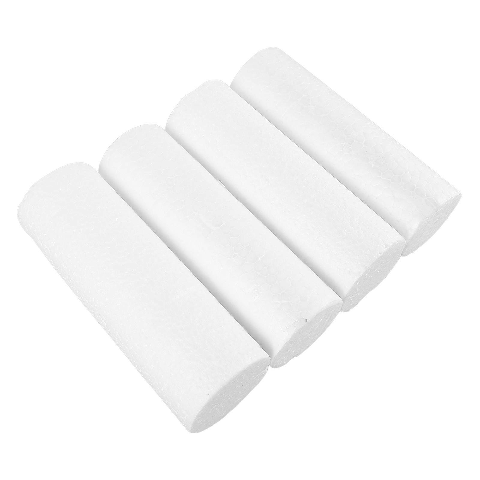White Foam Cylinders Polystyrene Craft Foam Rods for DIY 16Pcs