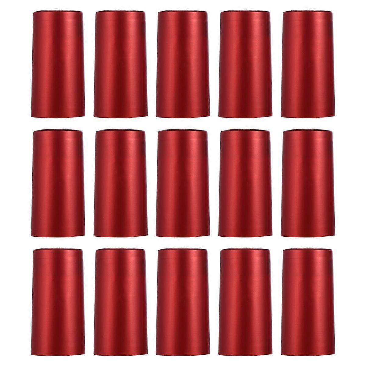 100pcs Wine Sealer for Bottles PVC Heat Shrink Capsules Bottle Caps for Wine Making Cellars and Home Use