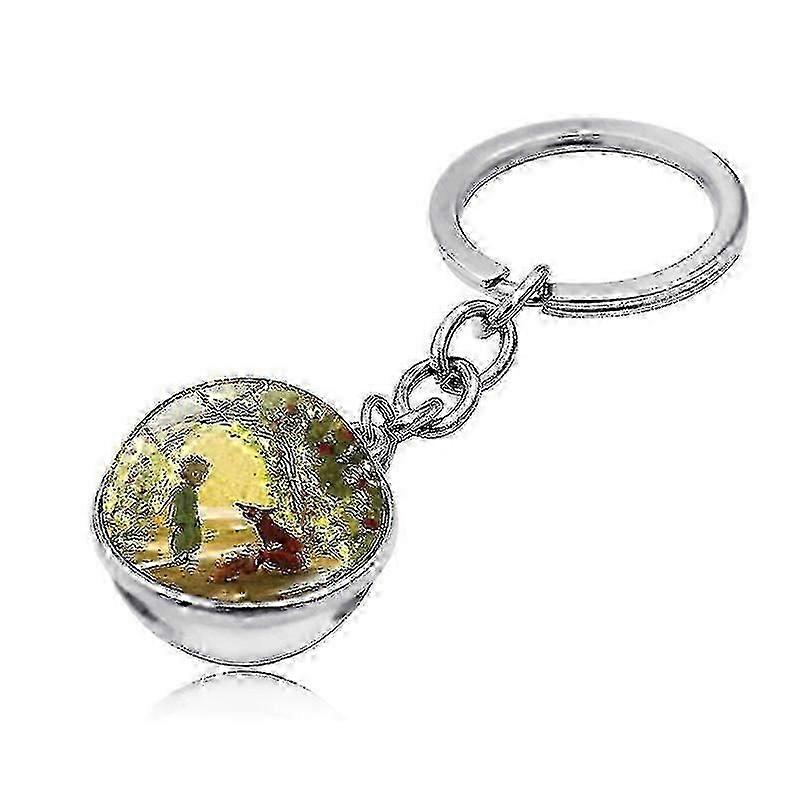 Botao The Little Prince Double Sided Glass Ball Keychain (3pcs, Yellow)