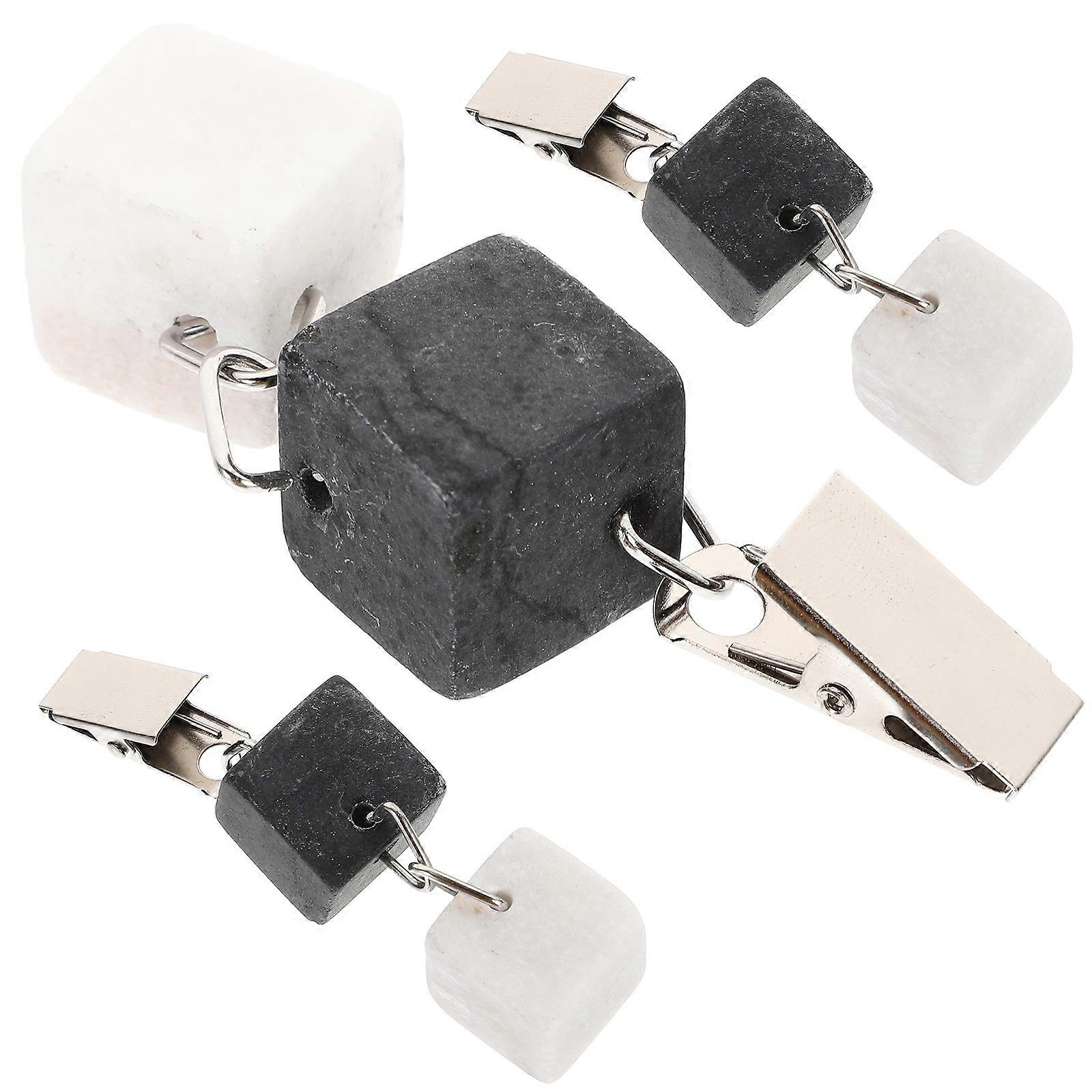 Decorative Marble Tablecloth Weights Clips for Dining 15Pcs