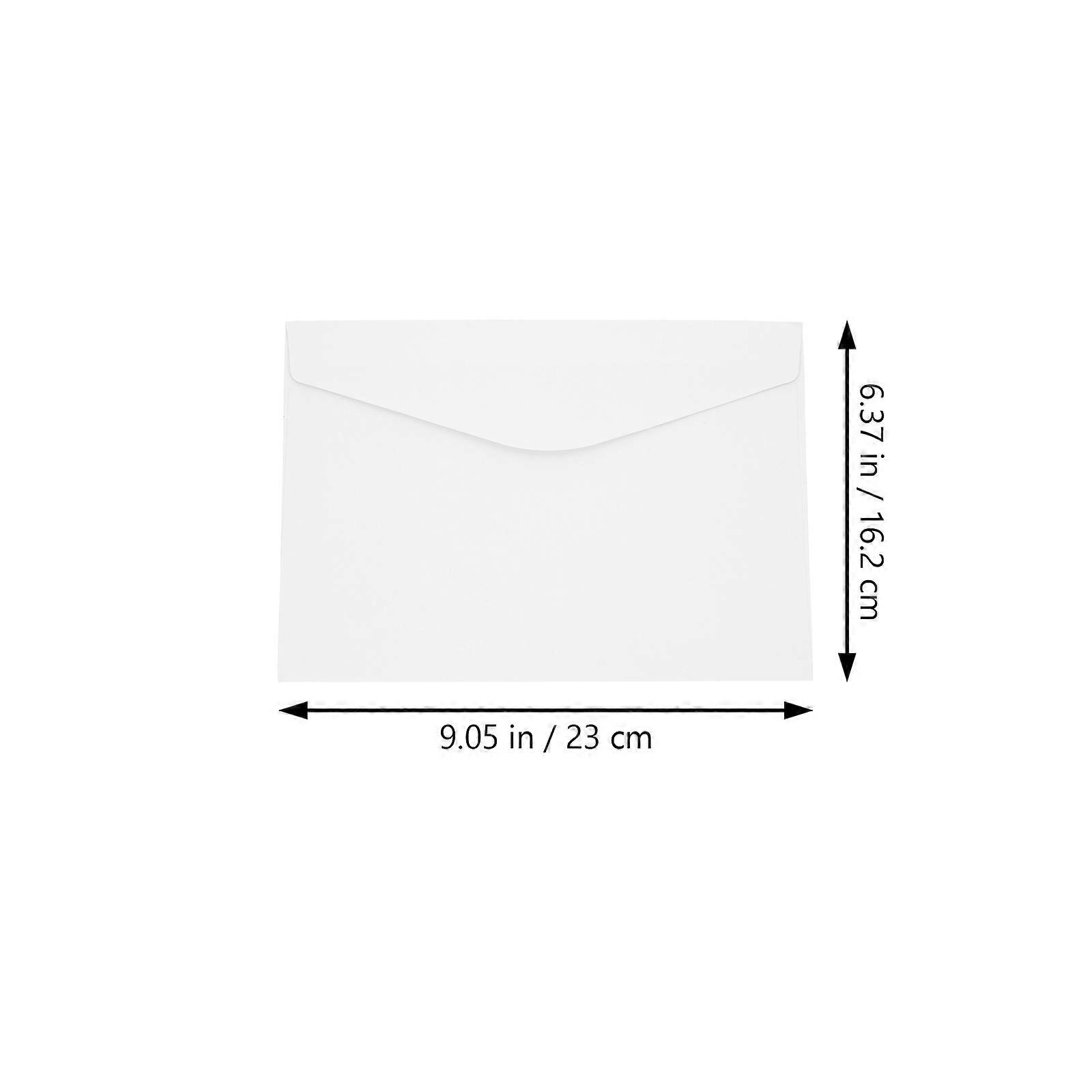 50Pcs Blank Envelopes For Storing Documents And Carrying Important Information Made Of White Paper