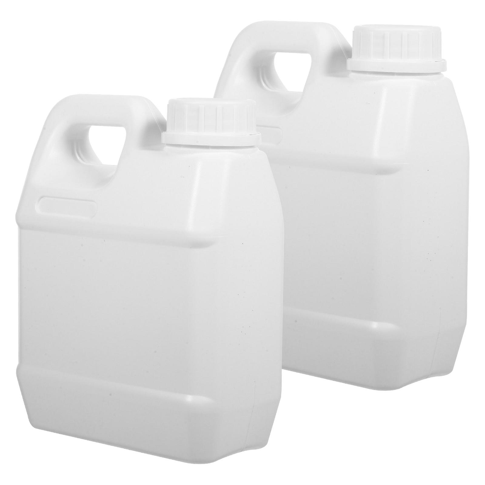 Chemical Containers Storage Bottle for Liquid Use 6Pcs White with Lid