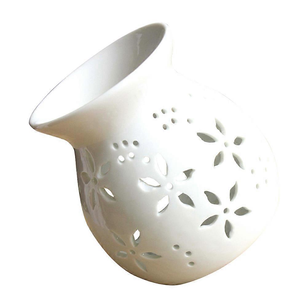 Ceramic Incense Burner Hollow Flower Model for Desktop Decor