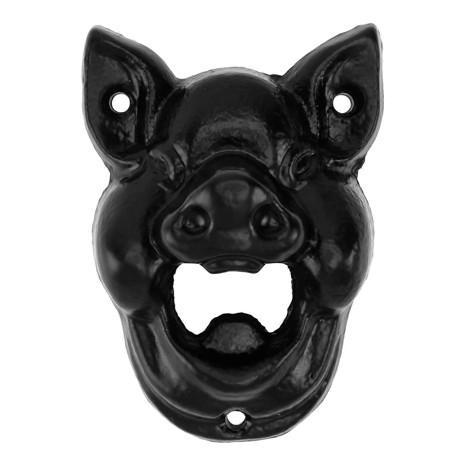 Wall-Mounted Bottle Opener Iron Pig Head Opener 3Pcs for Bar