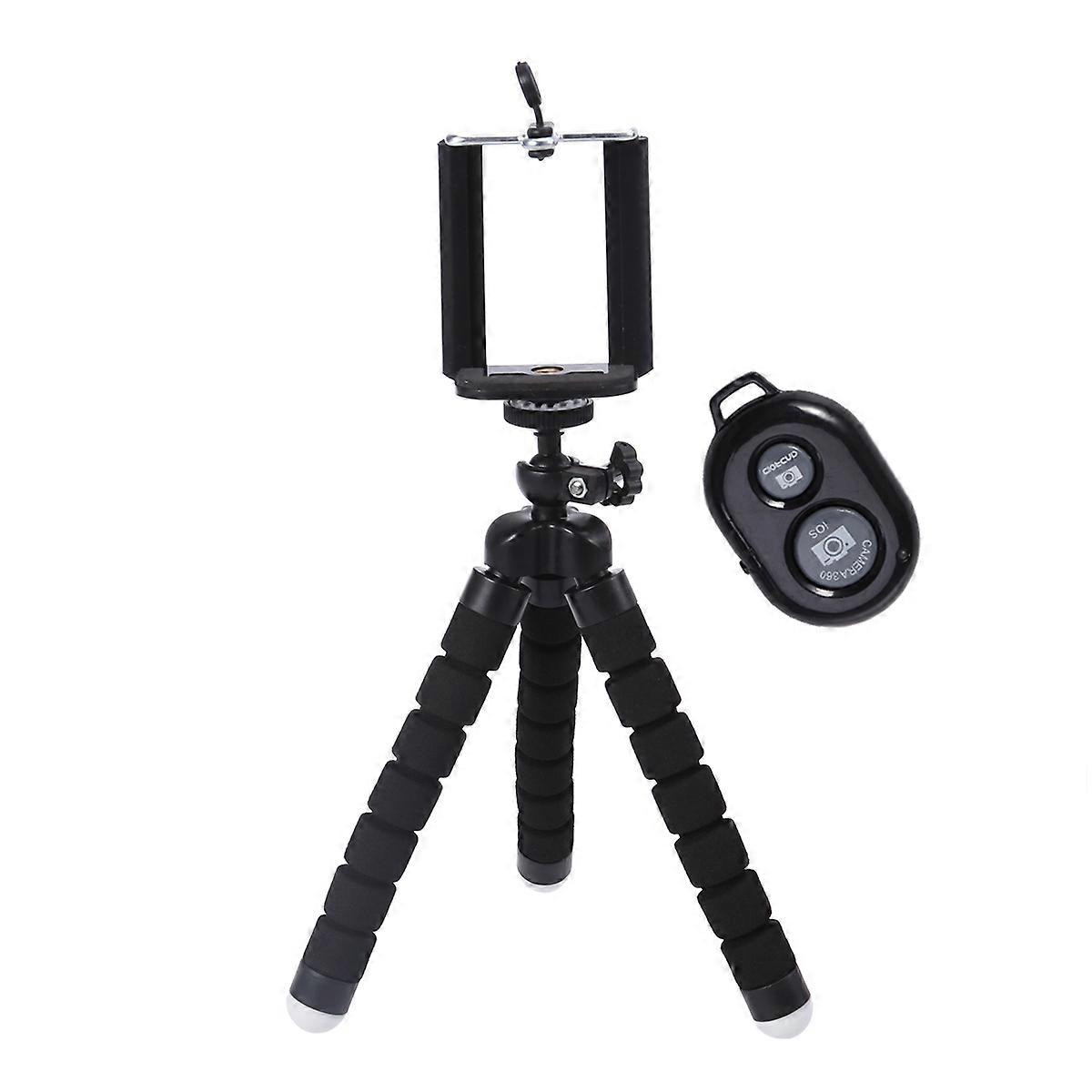 3Pcs Selfie Stick Tripod with Remote for Phone Camera Black Universal