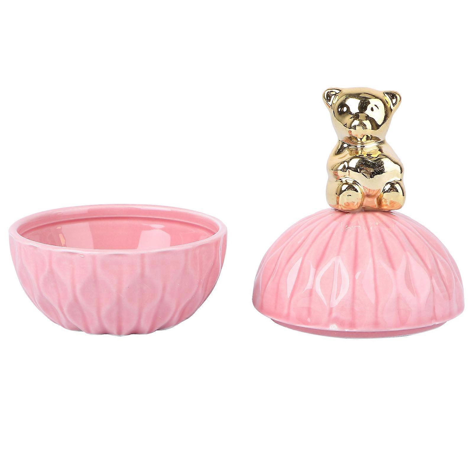 Decorative Jar Candy Pot Cartoon Shapes Delicate Ceramic Container 11.5X8Cm Storage Container For Families 1Pack