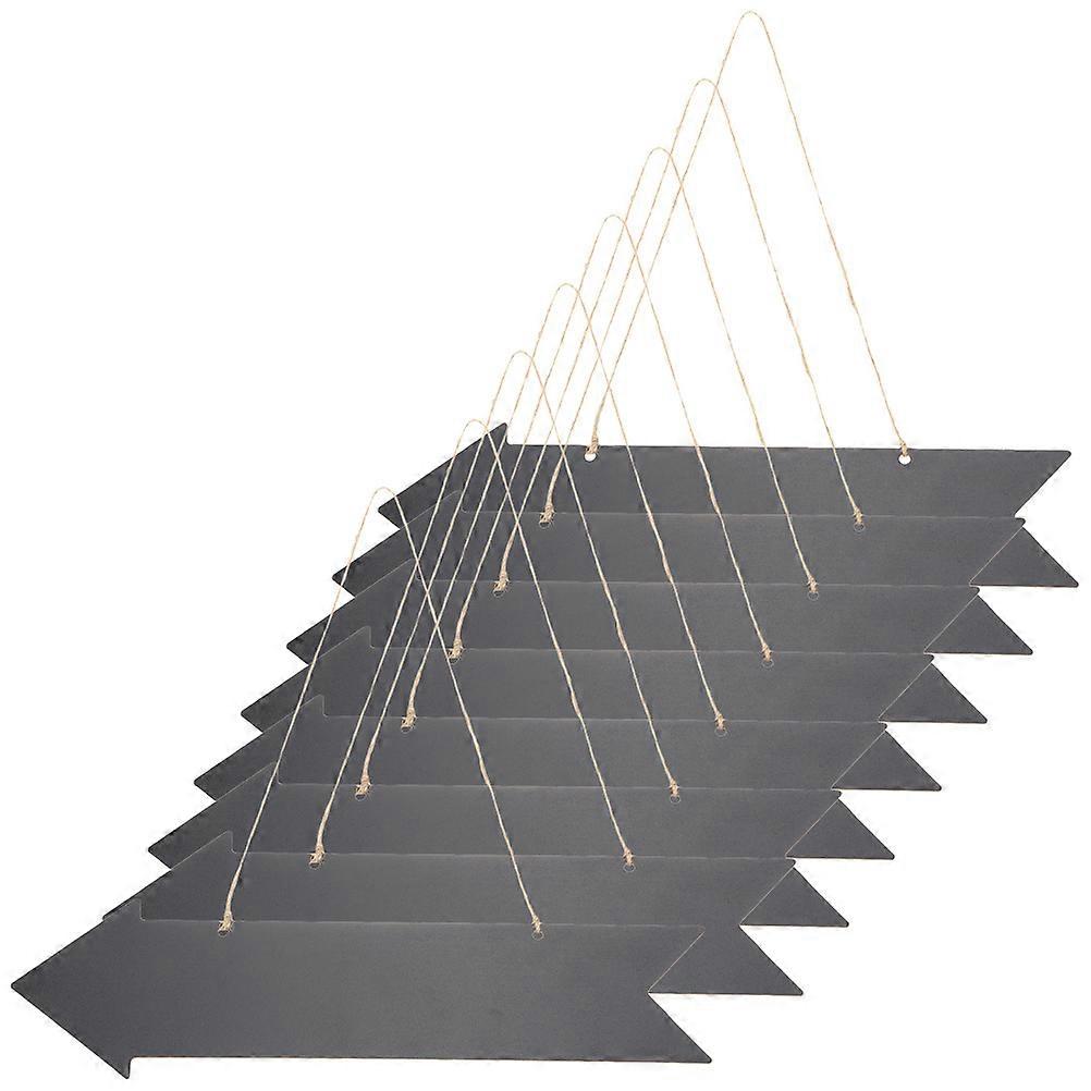 Double Side Arrow Signs 32 Pcs Writable Design Rectangular Black Perfect For Store Direction And Business Hour Display