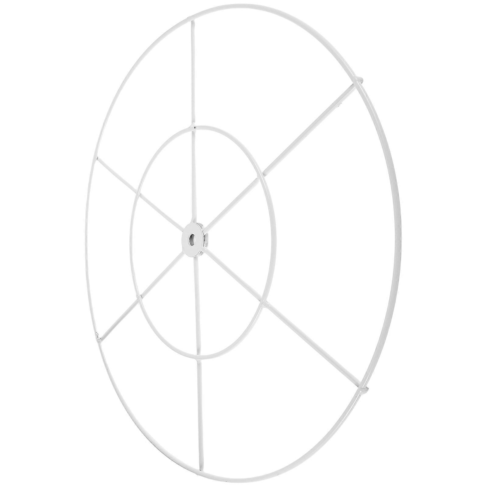 4Pcs Iron Ceiling Drape Hoop for Wedding Decor White Metal Circle Ring