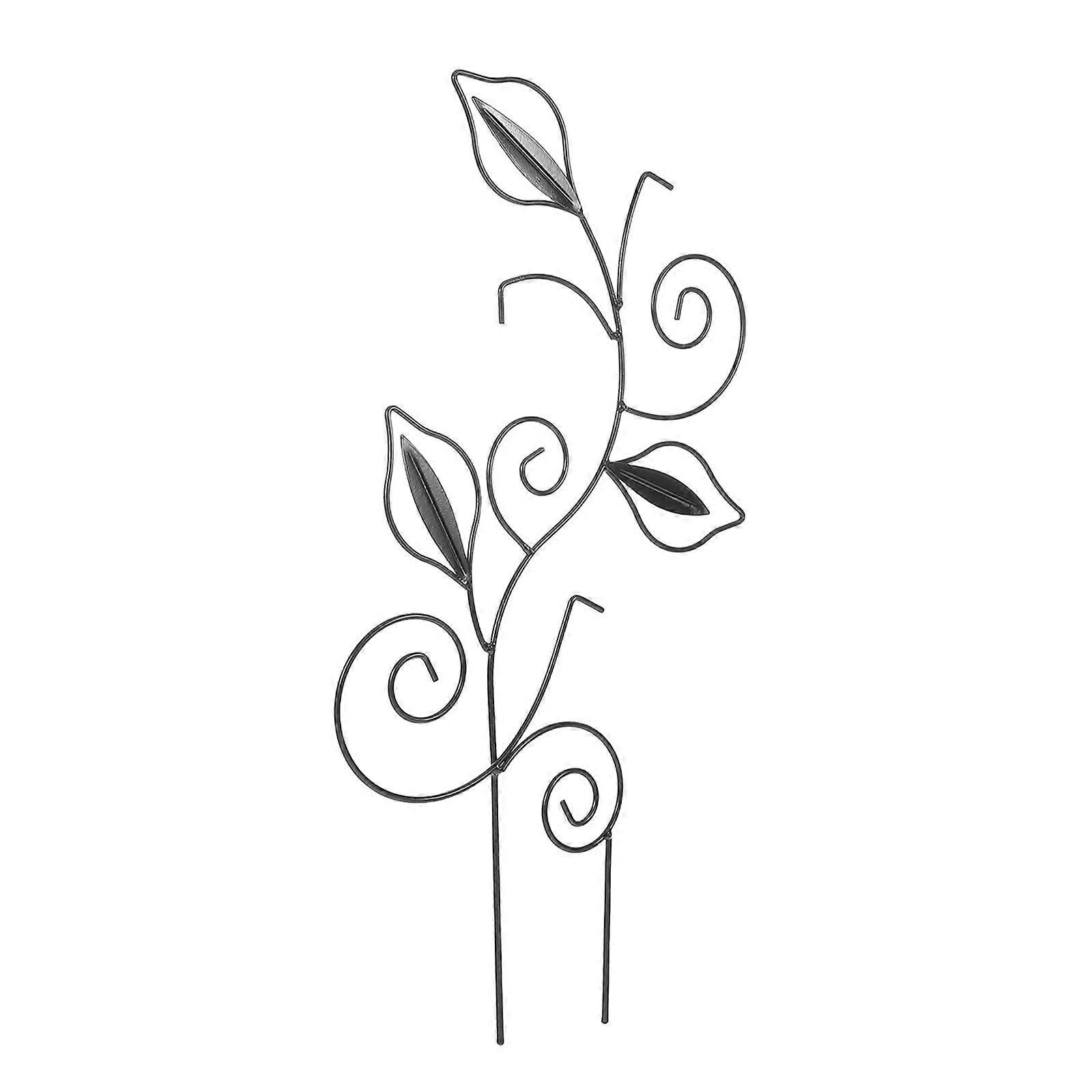 Metal Wire Climbing Trellis for Indoor Plants 2Pcs Leaf Shape Support Stake