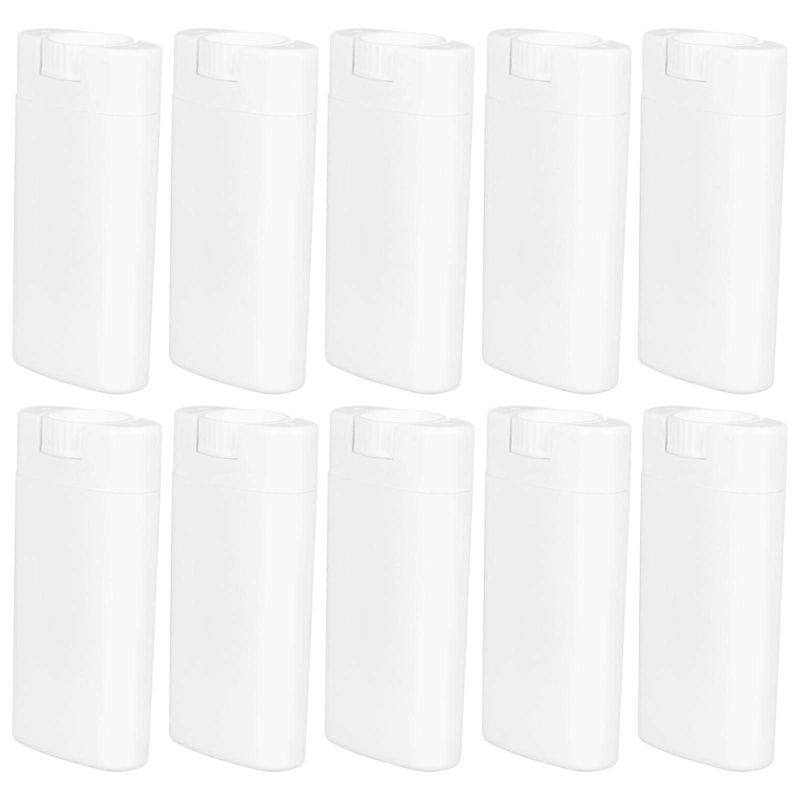 10Pcs Plastic Deodorant Sub Container Cream Bottle for Storage White