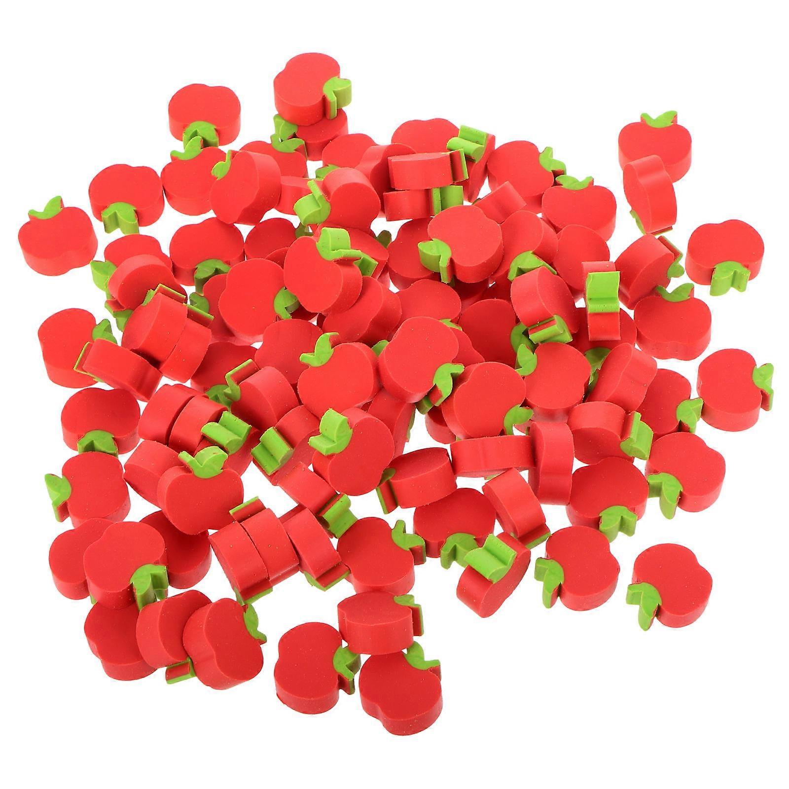 Mini Erasers 300 Pcs Fruit Shape Erasers For School Use Designed For Children 2.00X2.00X0.80CM Erasing Pencil Writing
