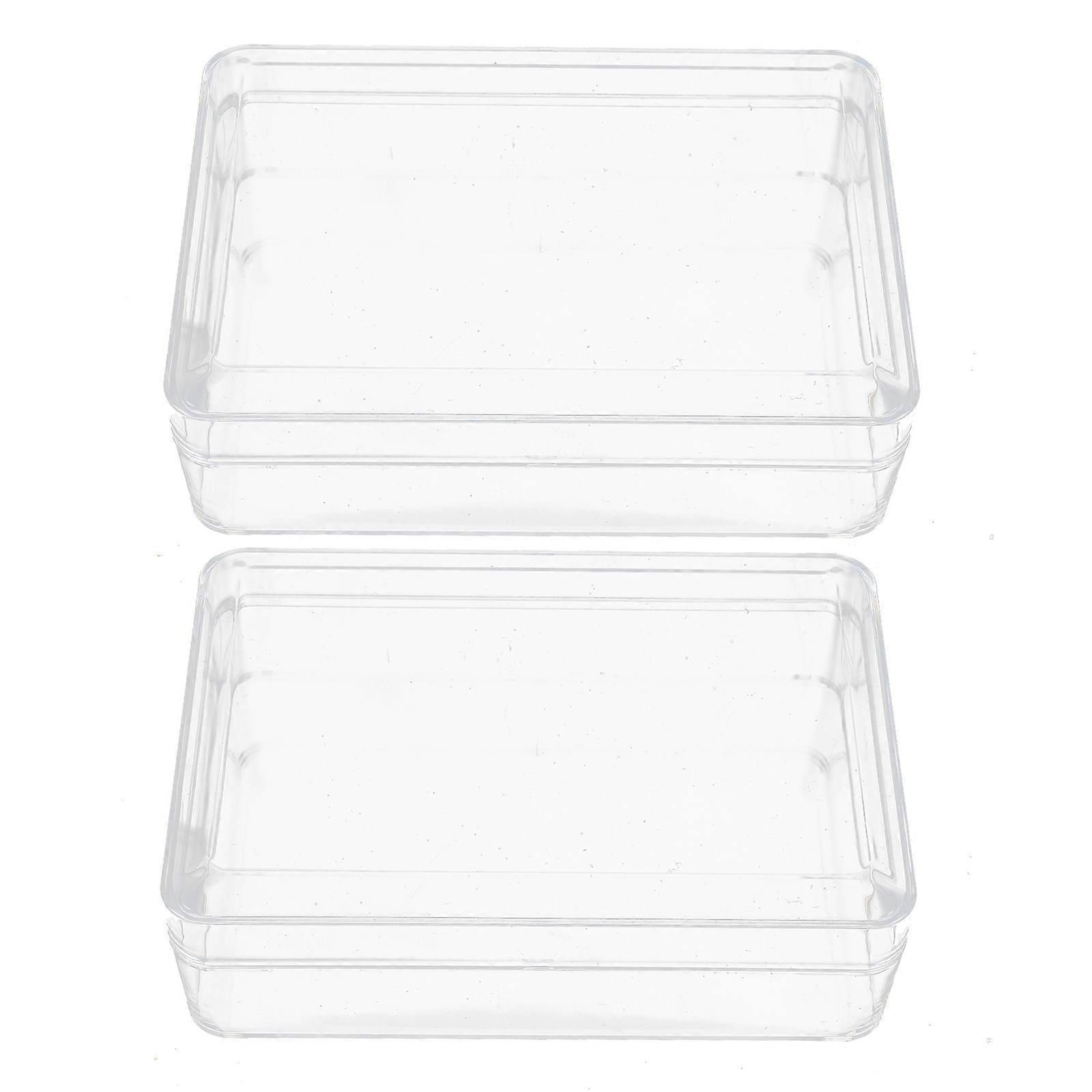 Clear Storage Bins Practical Design For General Users 5.9×3.9×2in Sealing 2Pcs