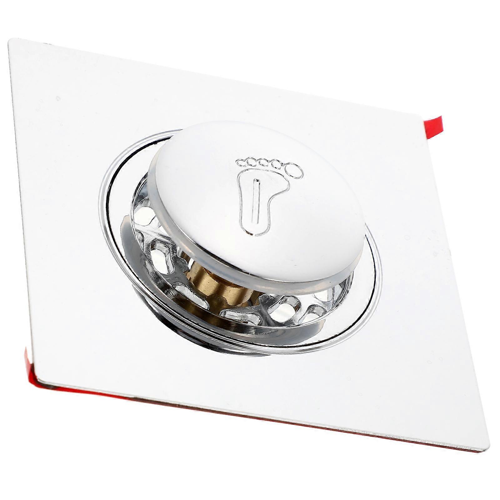 3Pcs Bathtub Drain Plug with Adhesive Panel and Basket for Basin Use