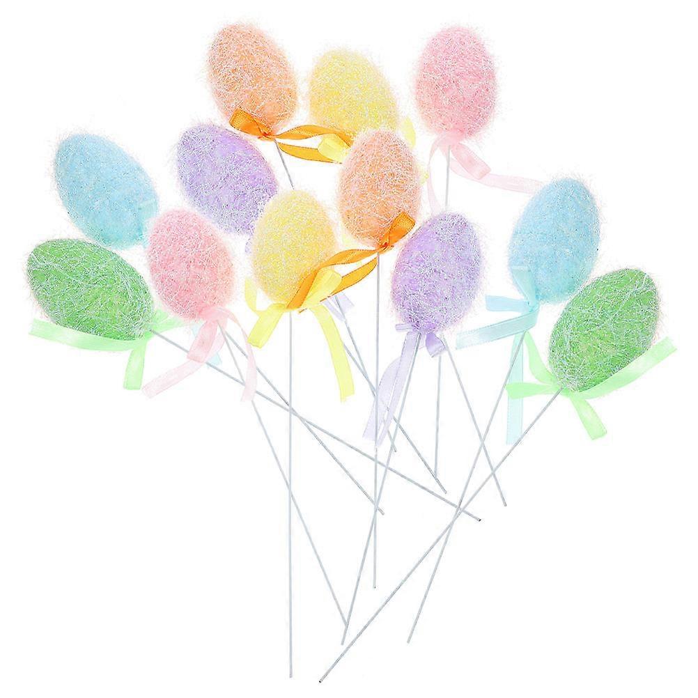 Vase Arrangement Artificial Egg Branches 12Pcs Easter Egg Decorations For Office Decoration