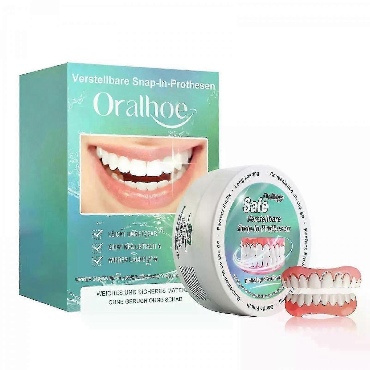 Denture Reline Kit, Denture, Teeth Set, Snap On Dentures Teeth Silicone Denture Top And Bottom Denture