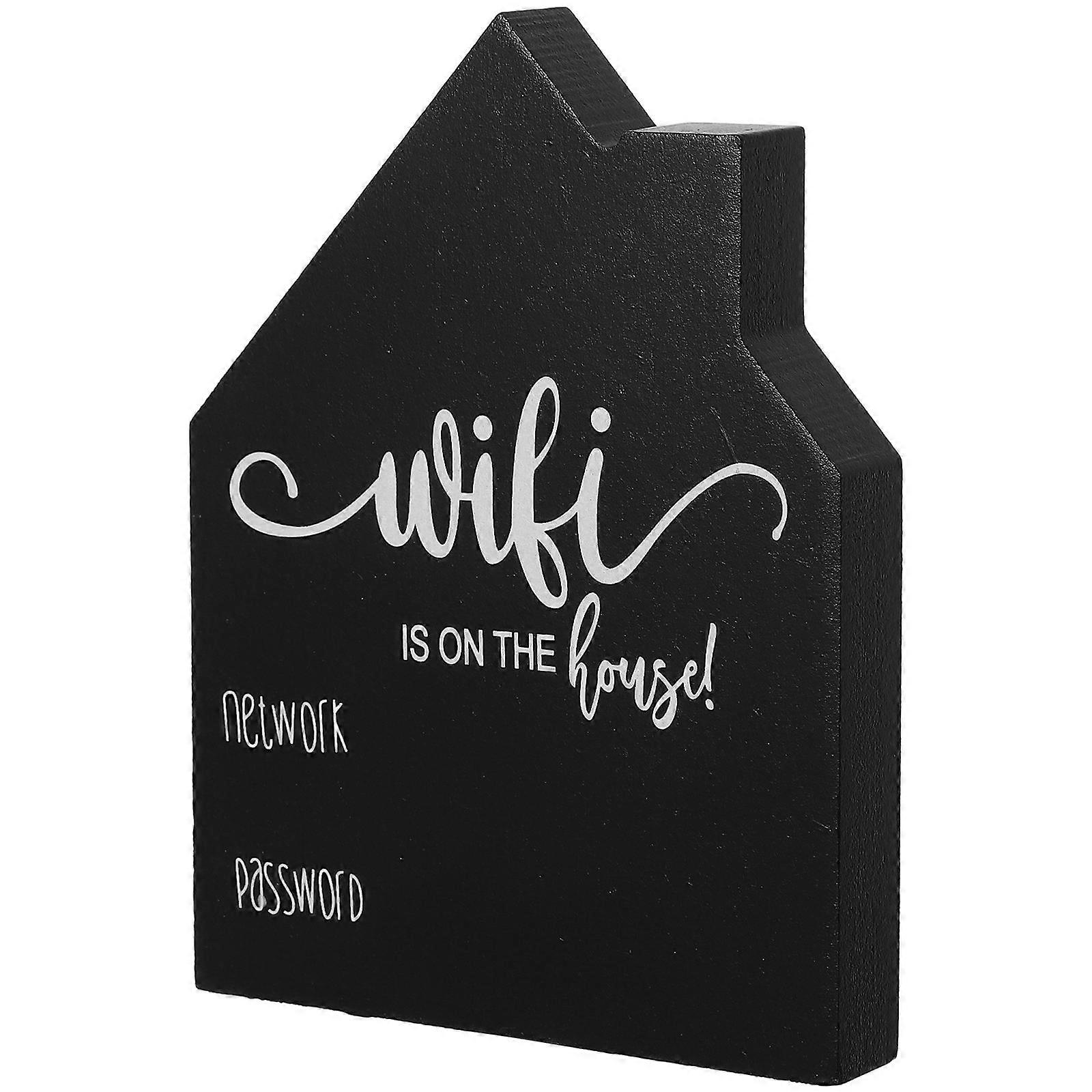 Guest WiFi Password Sign Wooden Board for Home Office 3Pcs Display