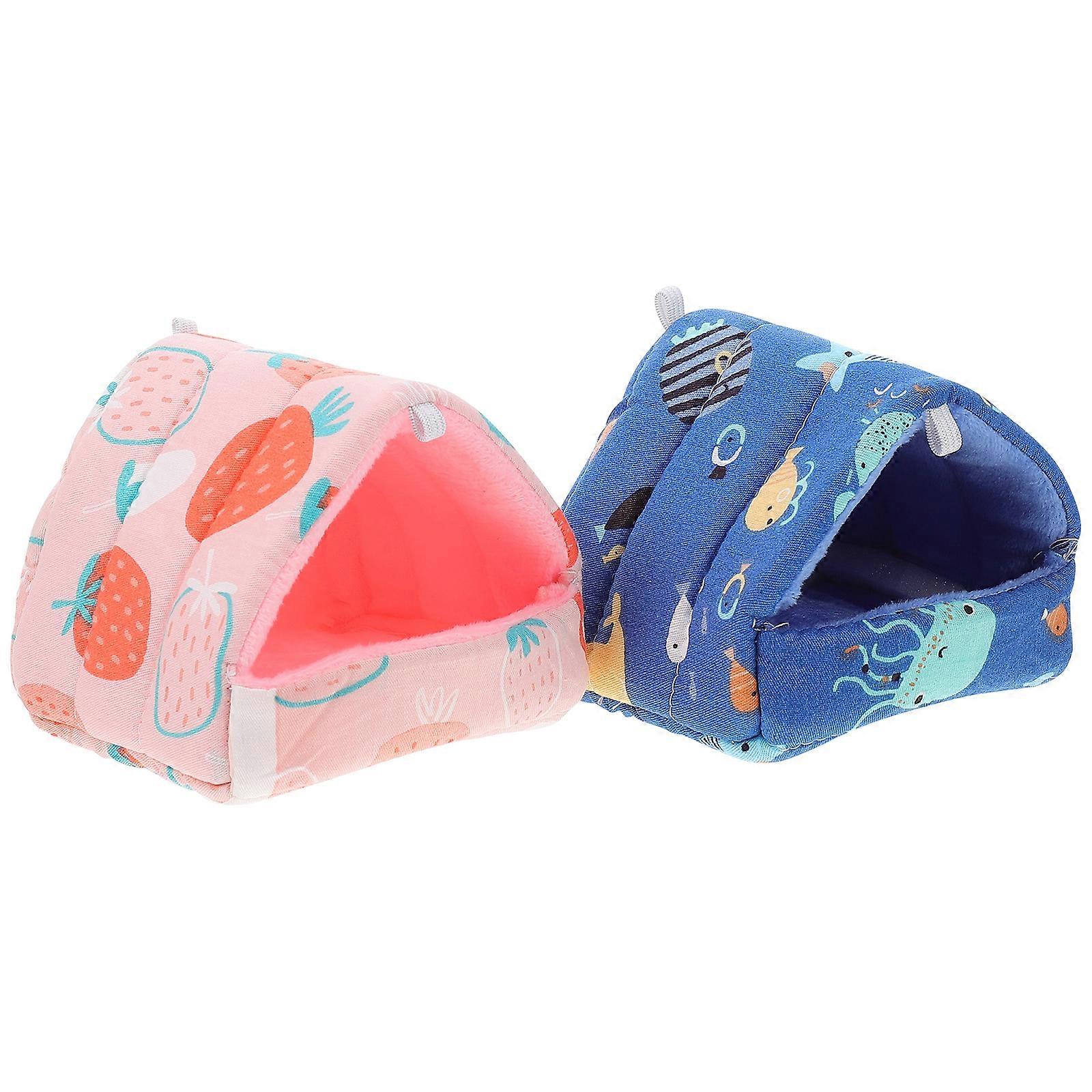 Pet Sleeping Bed Cotton Hamster Nest for Pets 4Pcs Assorted Color Mini Nests