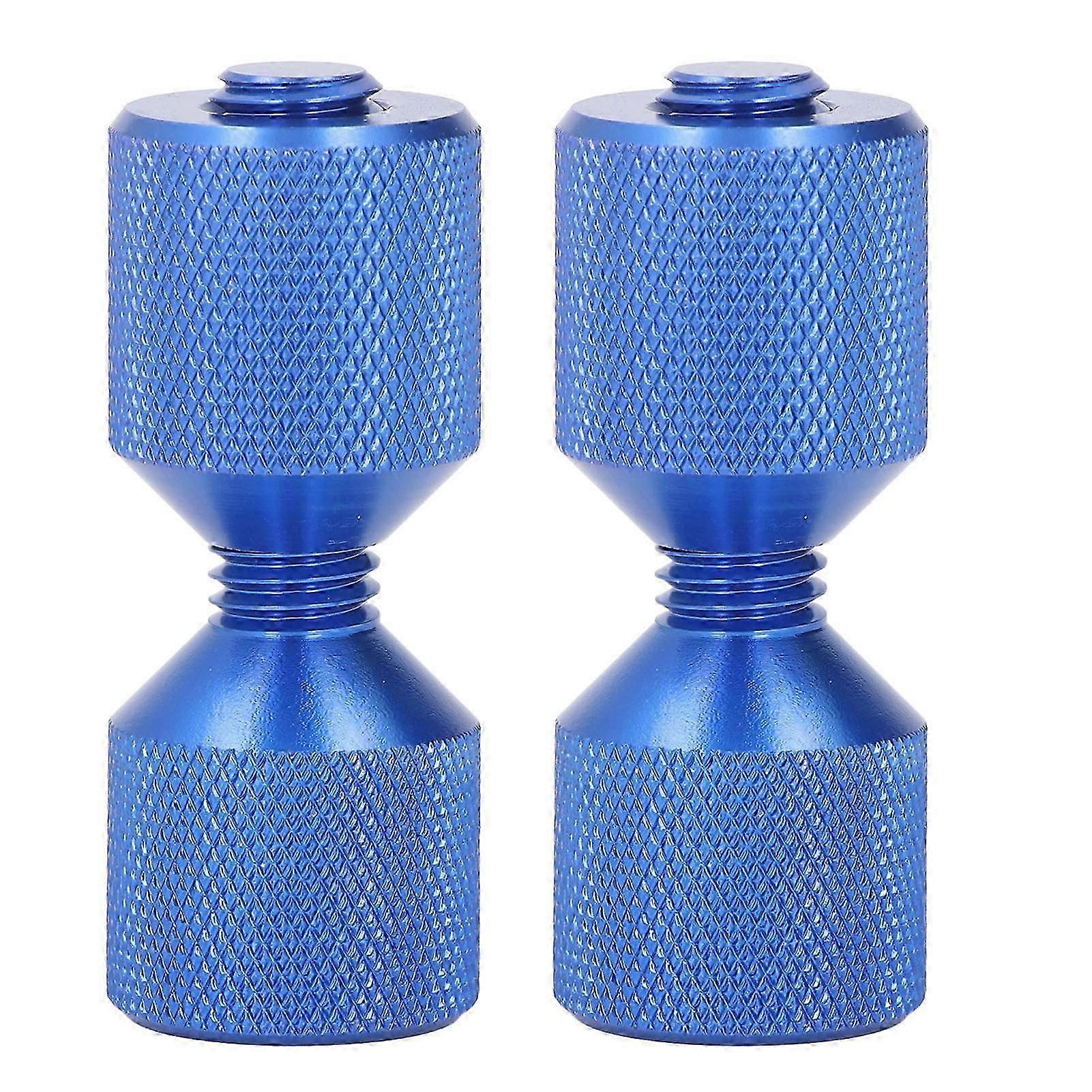 Anodized Aluminum Flange Alignment Pins 1 1/8in 2PCS Set for 150LB Flanges 0.5 14in Blue Double Hole