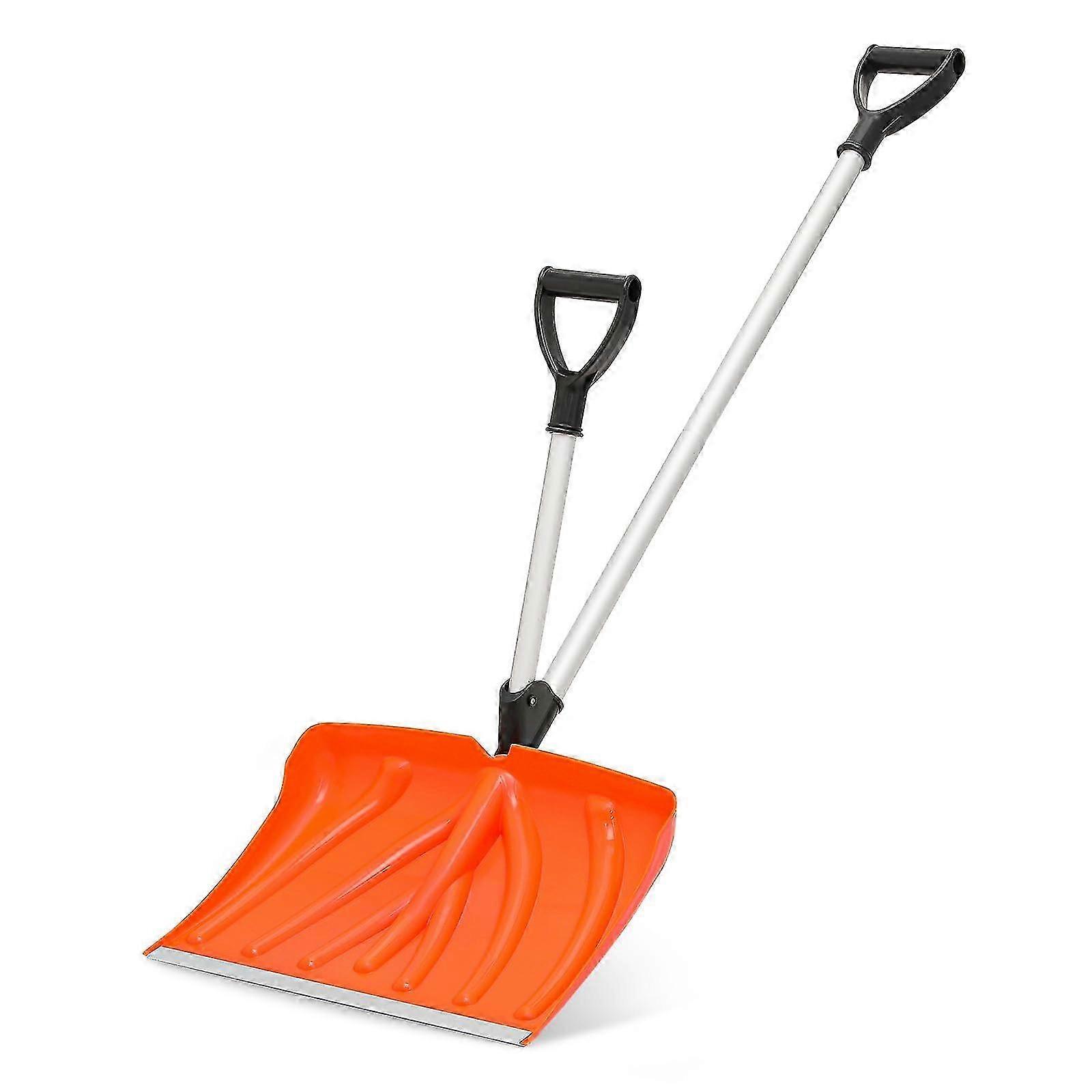 Ergonomic Back-Saving Grip Snow Shovel with 17.5"x12.5" Blade for Efficient Snow Clearing 25-26