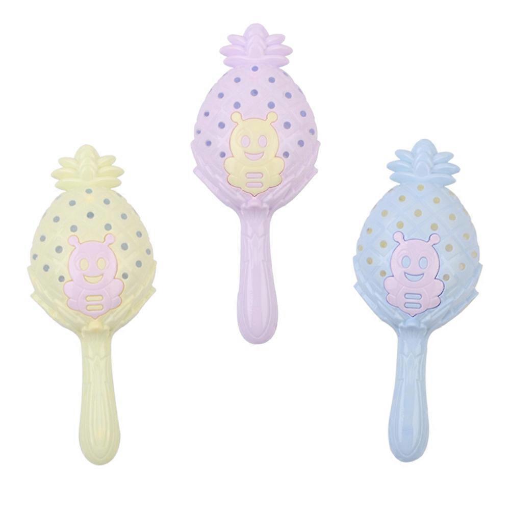 Infant Rattle Toys 3Pcs Plastic Assorted Color Durable Safety for Playing Newborn Toys