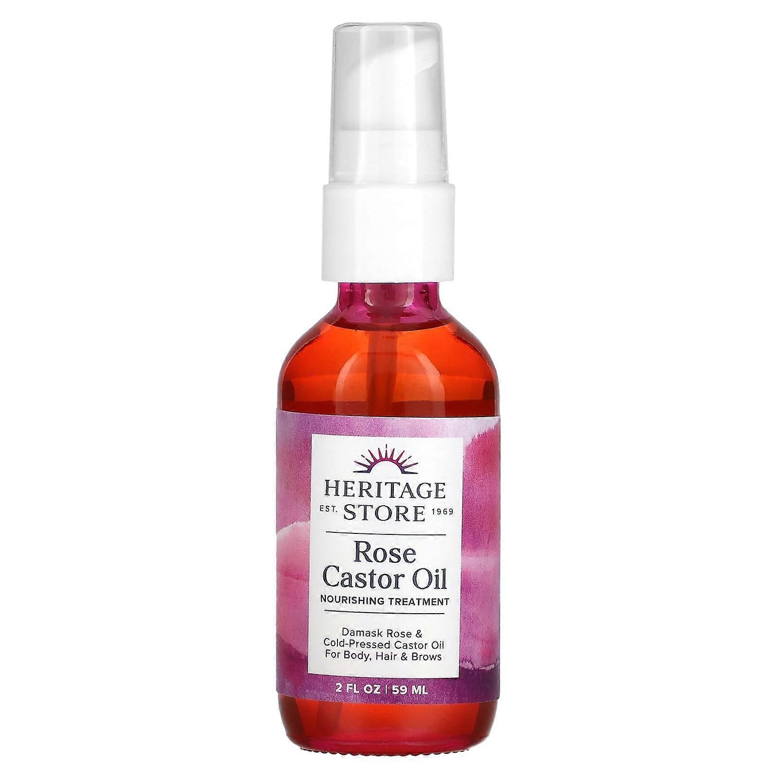 Rose Castor Oil, 2 fl oz (59 ml)